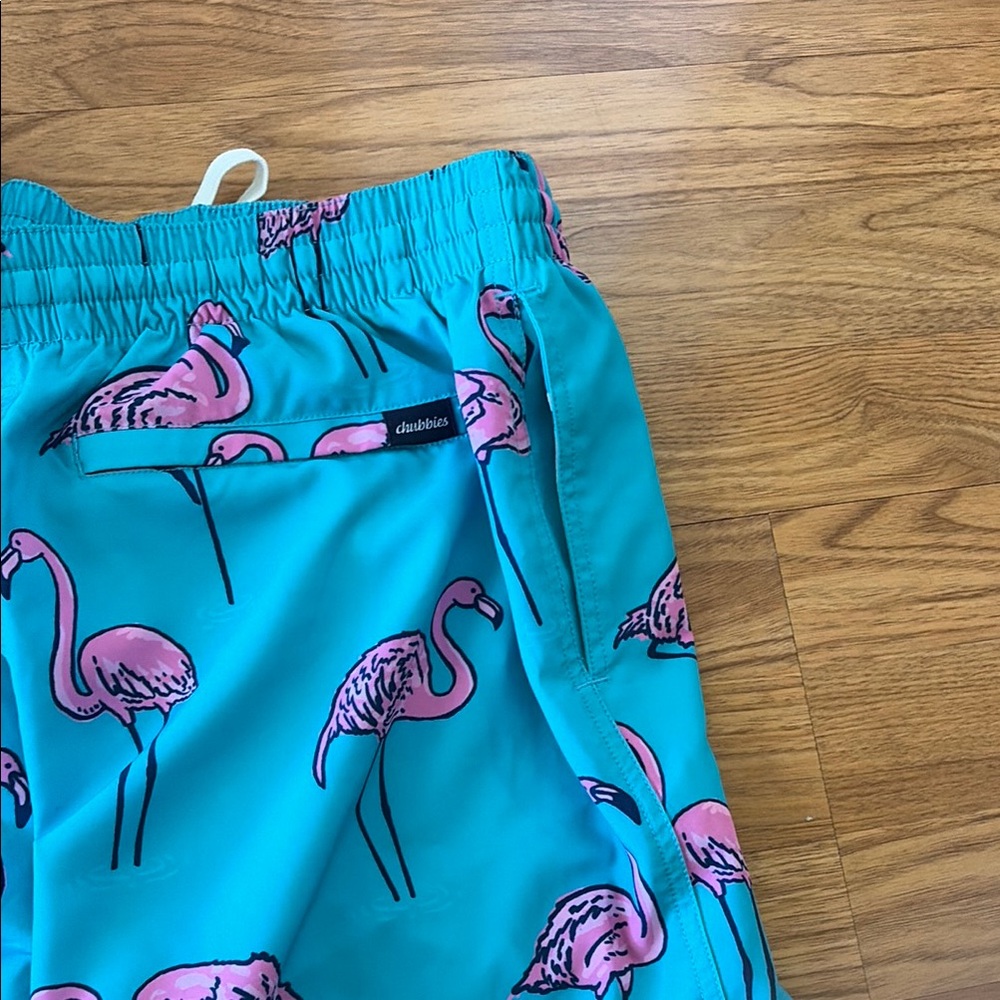 Chubbies Swim Trunks Board Shorts Flamingo Size Lare NWOT - Picture 7 of 7